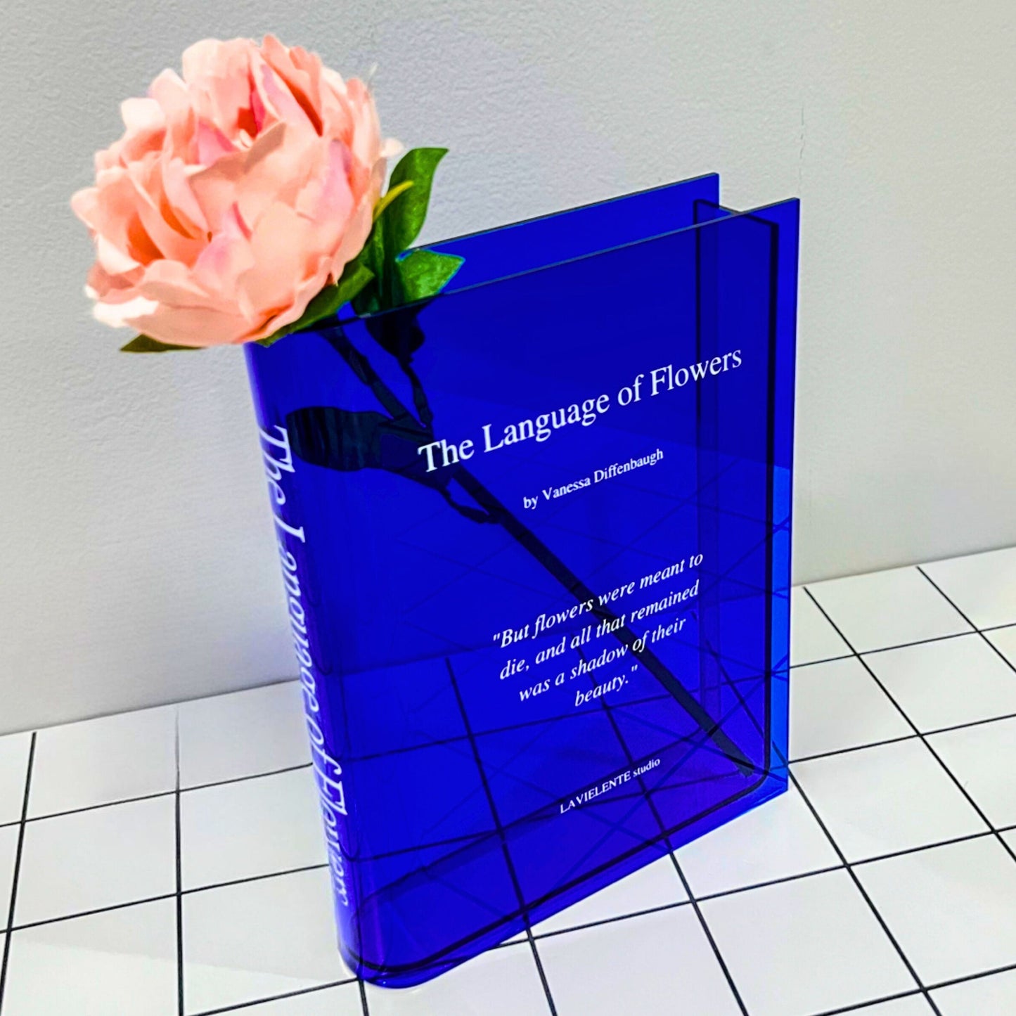 Acrylic Flower Book Vase Home Décor Book Themed Gifts for Reader, Book Lover and Flower Enthusiasts