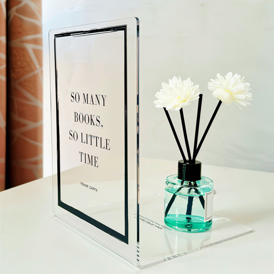 Stylish Acrylic Bookend with Inspirational Quotes Book Holder Perfect for Home and Office Designed for Book Lovers and Readers by LaVieLente